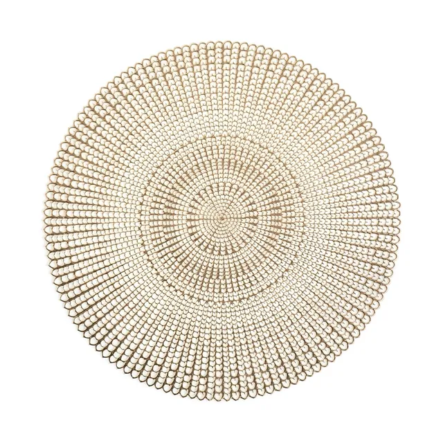 zeller-present-table-platzset-cut-out-rund-gold-pvc image 1