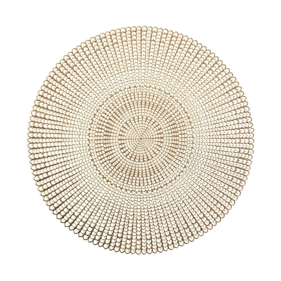zeller-present-table-platzset-cut-out-rund-gold-pvc image 1
