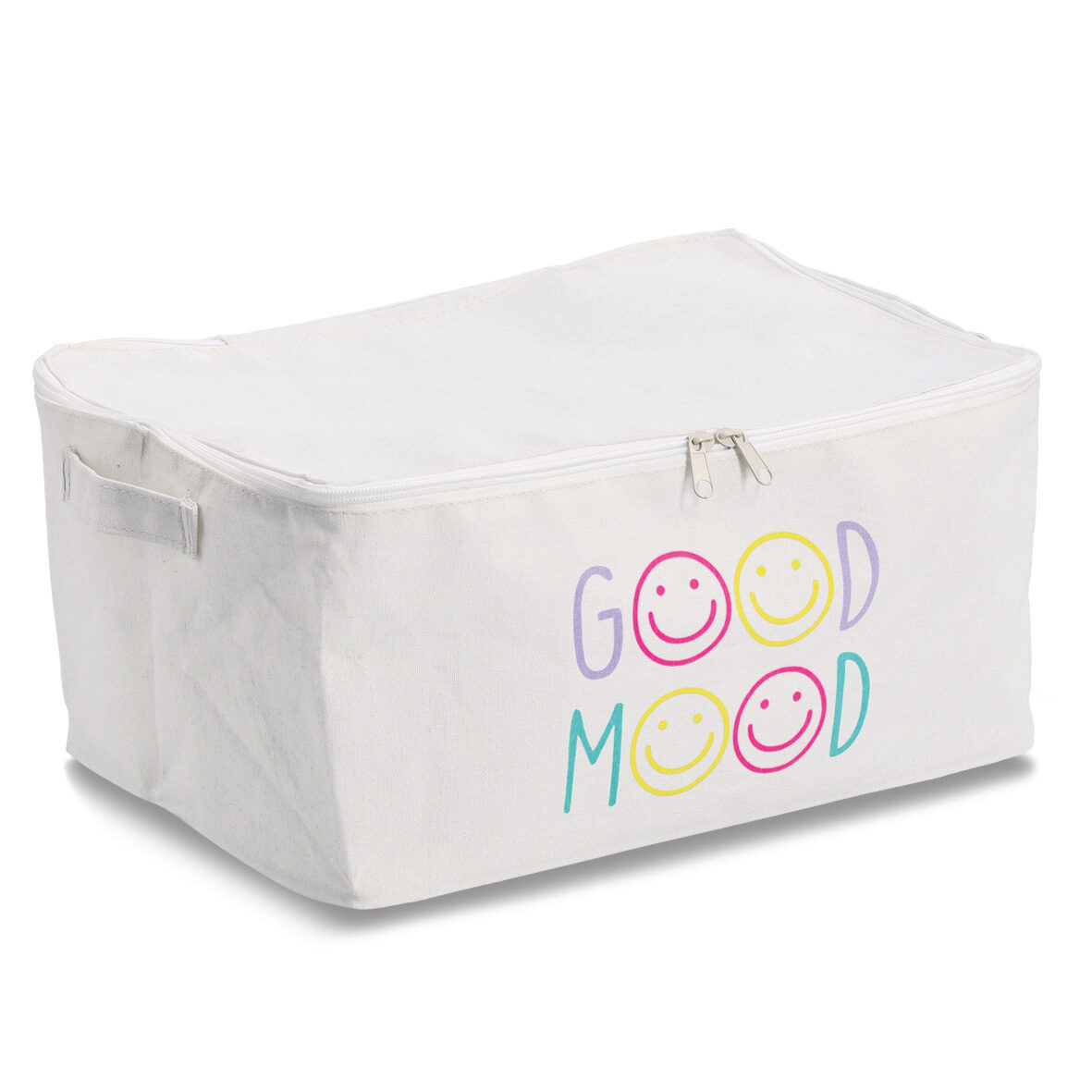 zeller-present-good-mood-aufbewahrungsbox-mit-reissverschluss-creme image 1