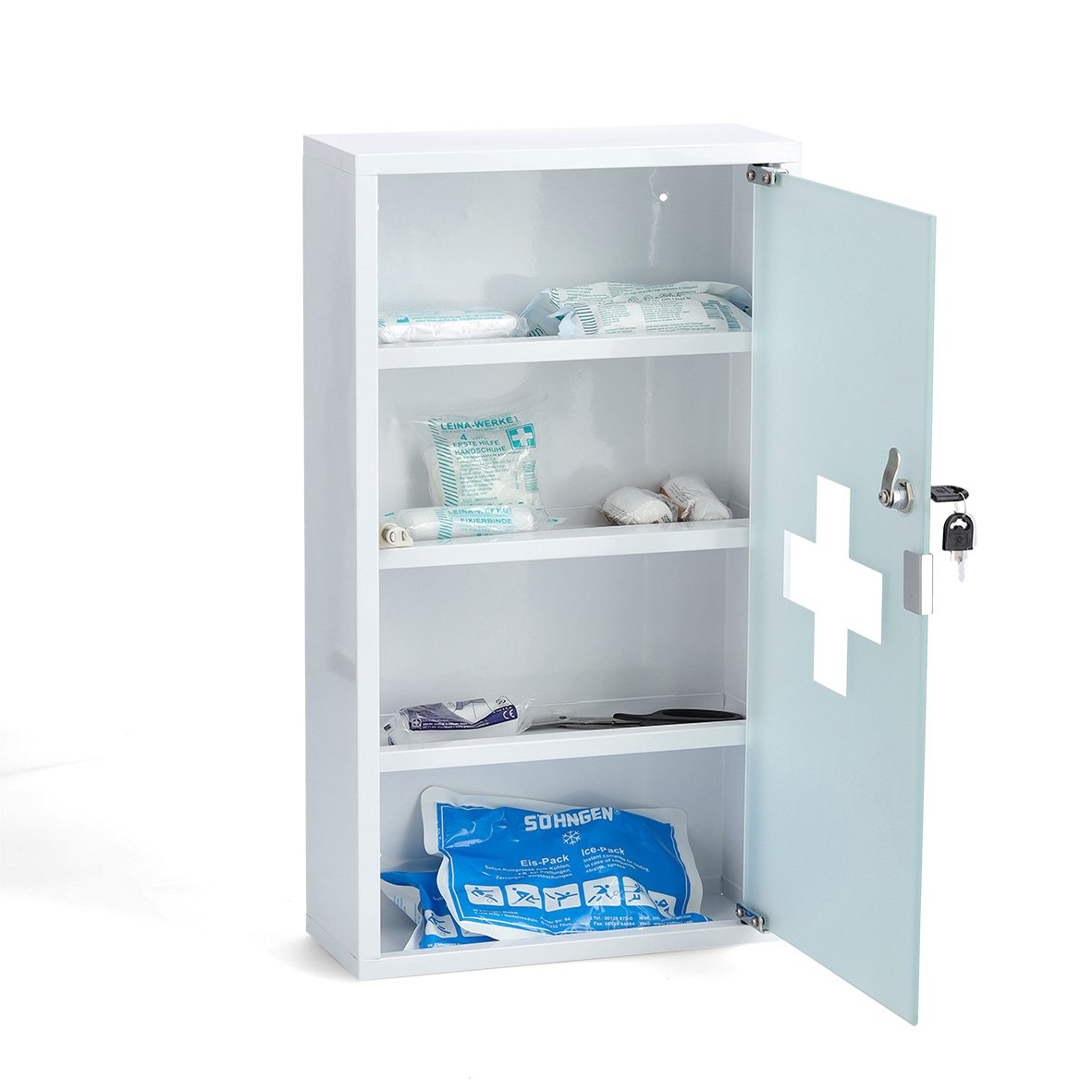 zeller-present-k-che-medizinschrank-metall-glas-wei image 3