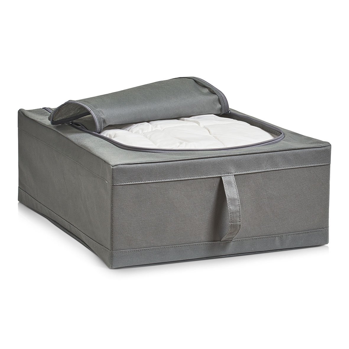 zeller-present-home-living-aufbewahrungsbox-vlies-grau-mit-deckel image 2