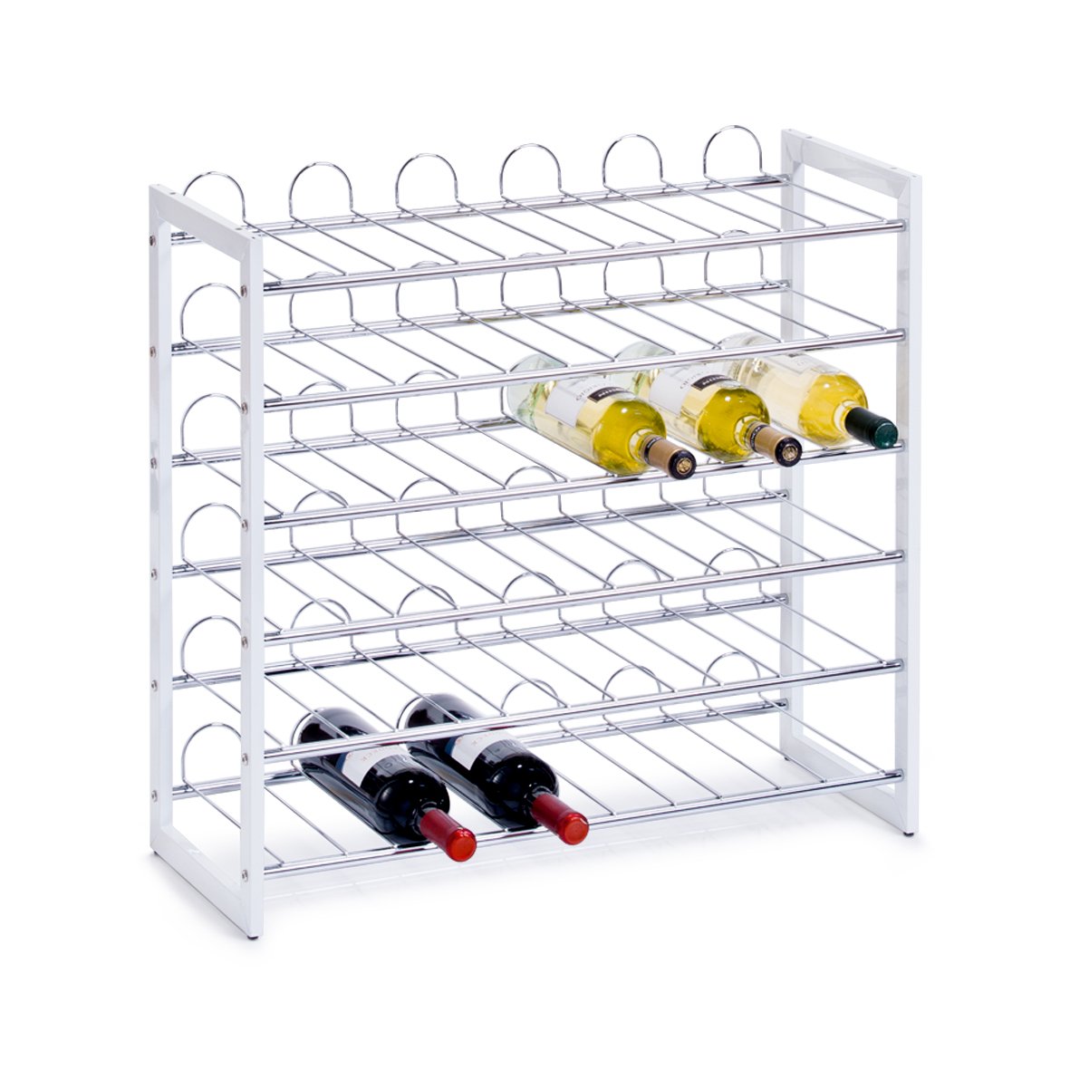 zeller-present-home-living-weinregal-36-flaschen-metall-wei image 1