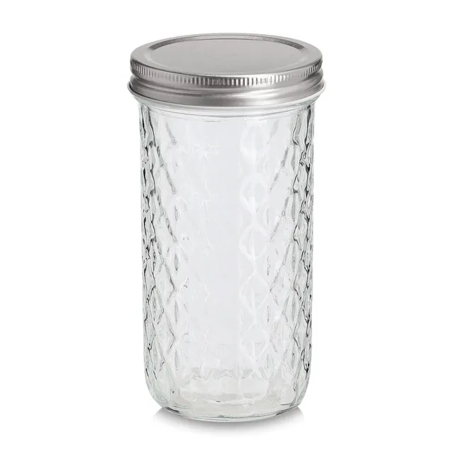 zeller-k-che-vorratsglas-550-ml-mit-metalldeckel-muster image 1