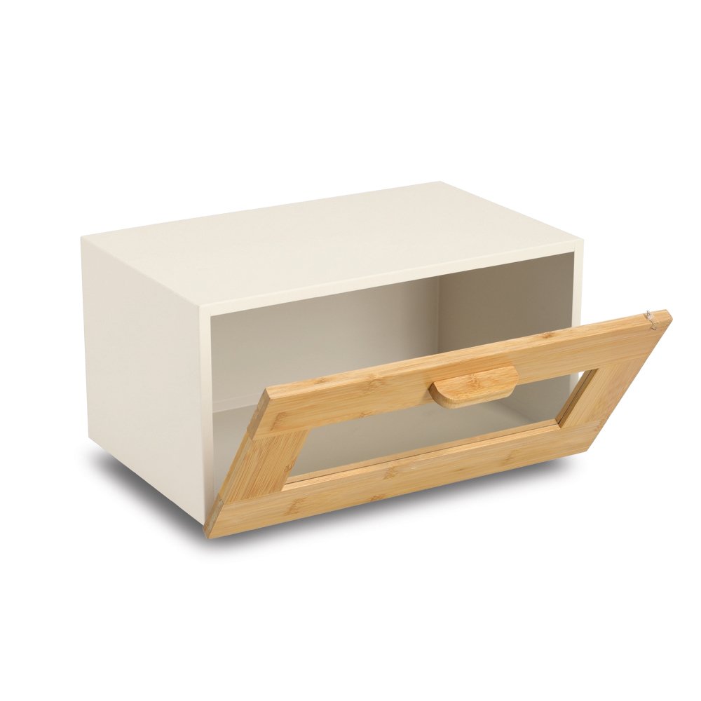 zeller-present-k-che-brotkasten-metall-bambus-beige-mit-klappe image 4