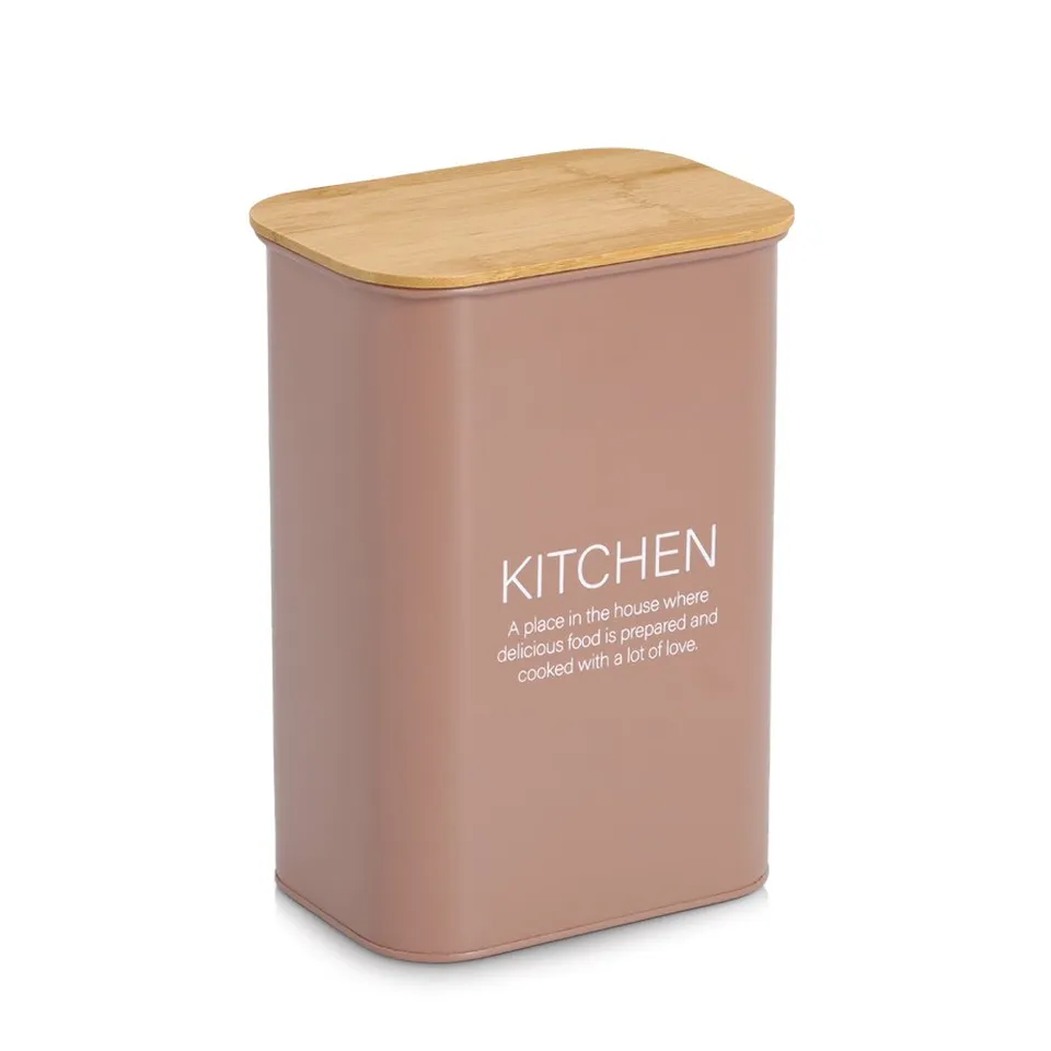 zeller-present-kitchen-vorratsdose-bambus-3500-ml-braunrosa image 1