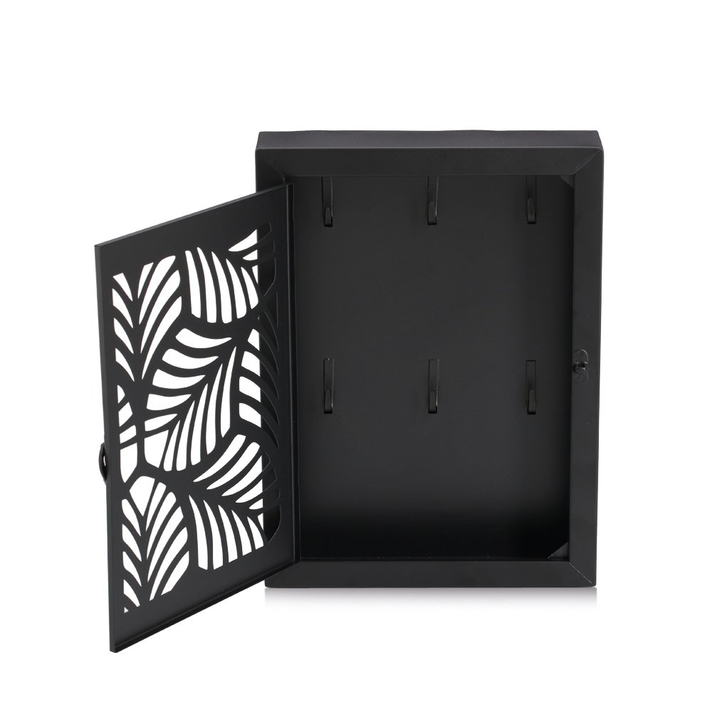 zeller-present-leaves-schl-sselkasten-metall-schwarz-6-haken image 3