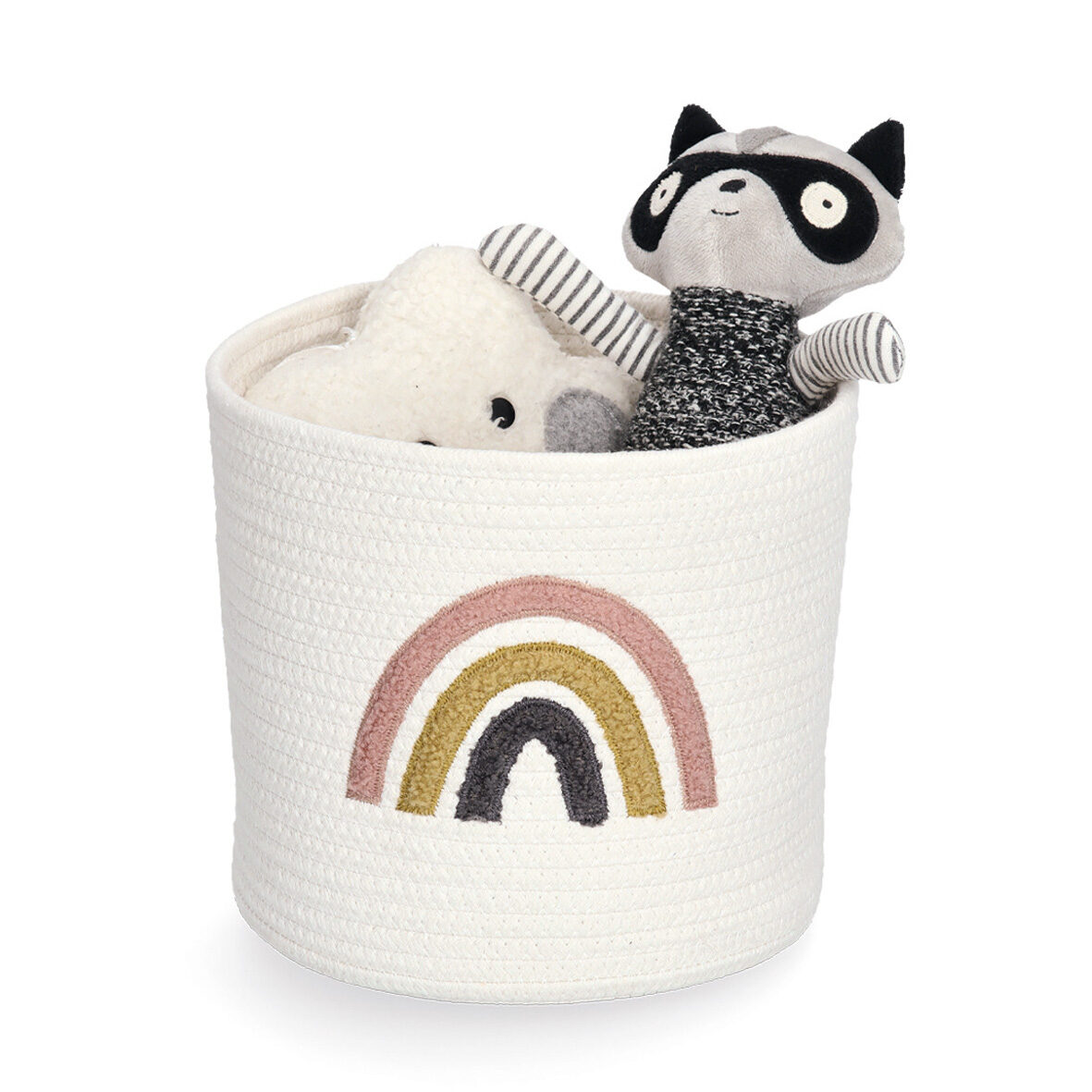 zeller-present-kids-rainbow-aufbewahrungskorb-baumwolle-beige image 2