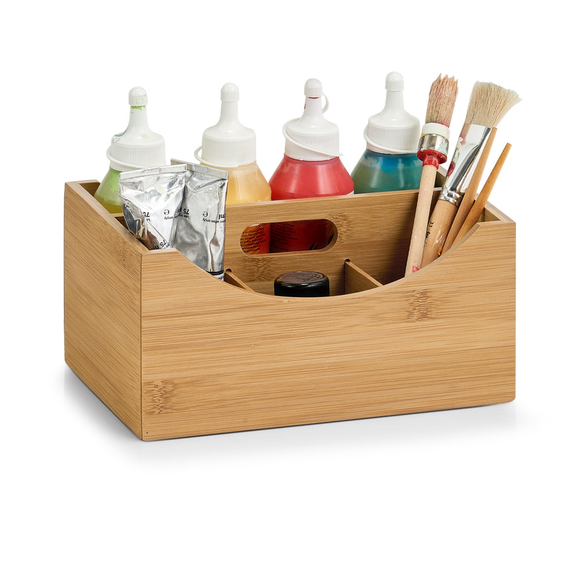 zeller-home-ordnungsbox-mit-griff-bambus-mdf-stapelbar image 4