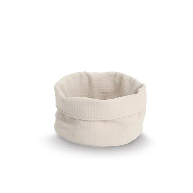 zeller-present-home-living-aufbewahrungskorb-waffelpiqu-creme image 1