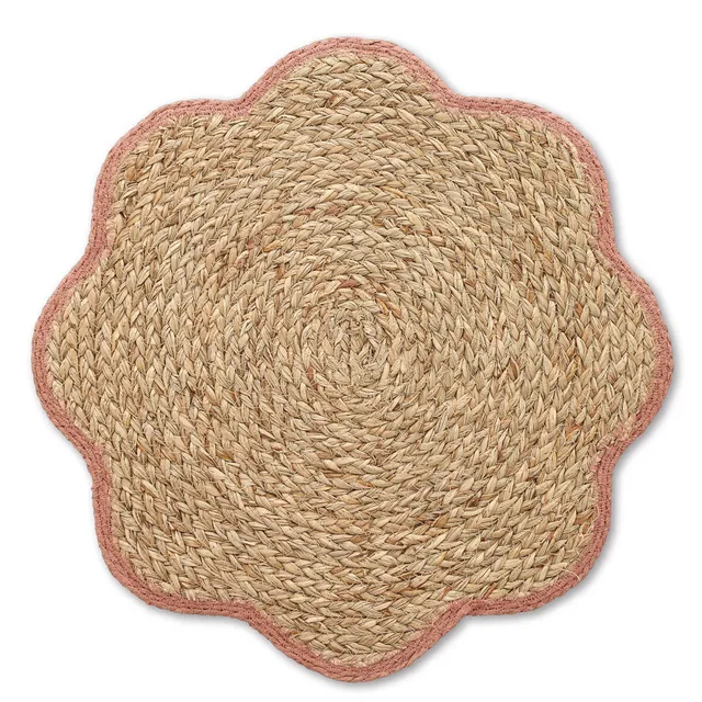 zeller-present-table-platzset-grasgeflecht-altrosa-bl-tenform image 1