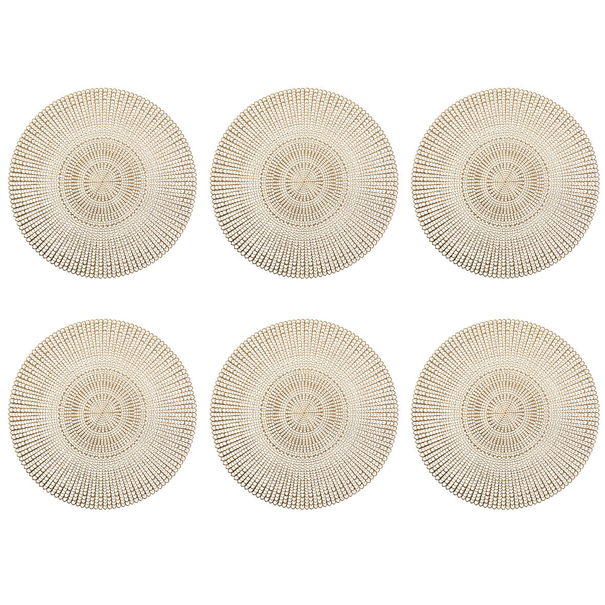 zeller-present-cut-out-platzset-6er-set-kunststoff-gold image 1