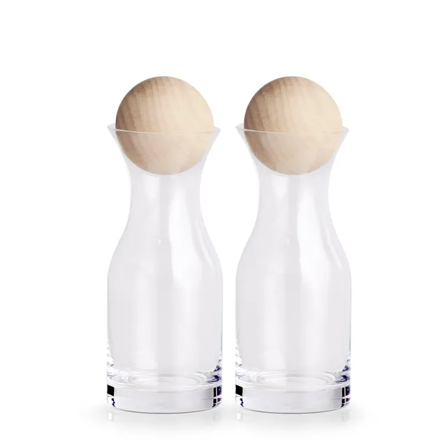 zeller-k-che-glaskaraffen-set-2tlg-250-ml-holzkugel image 1