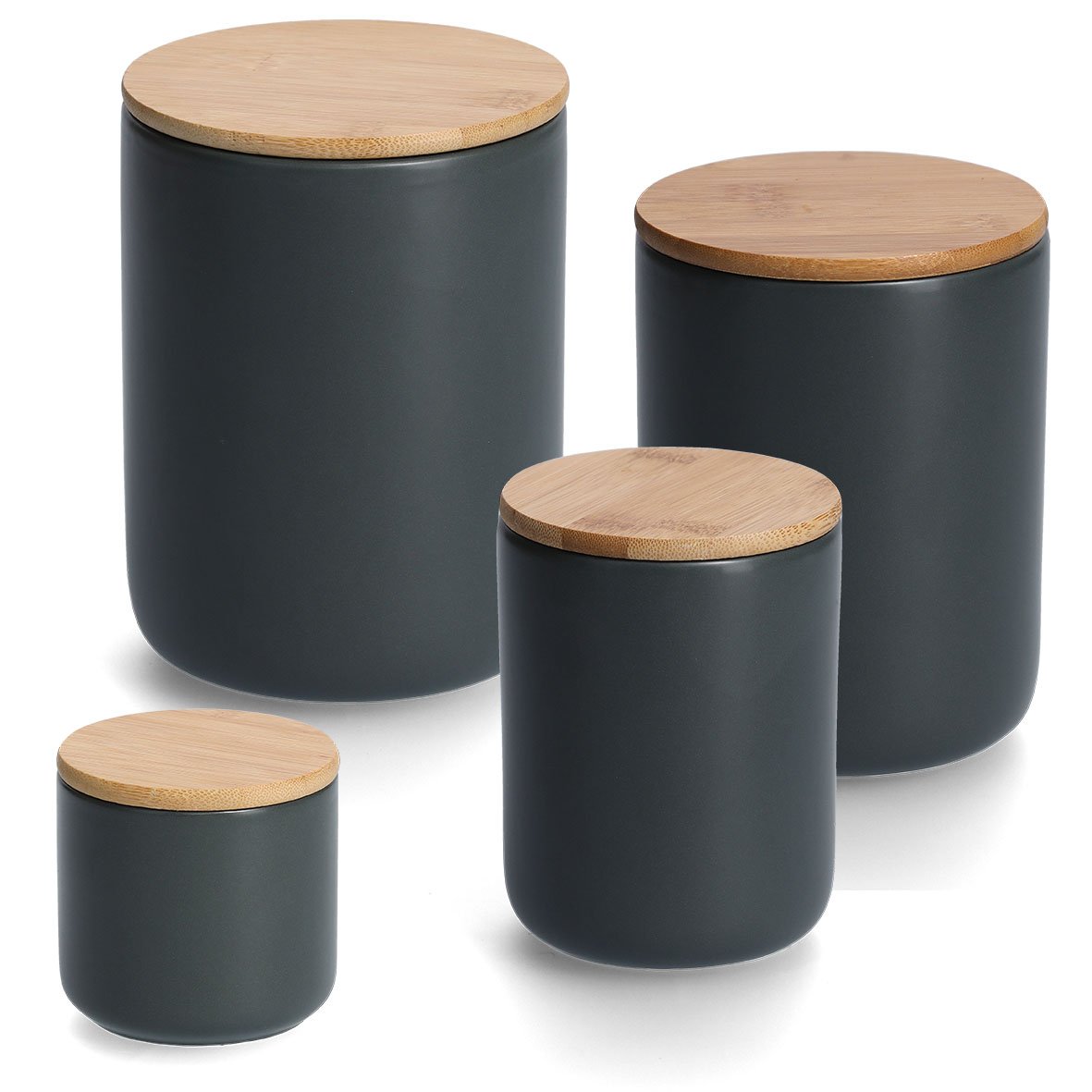 zeller-present-k-che-vorratsdose-650-ml-keramik-bambusdeckel image 3