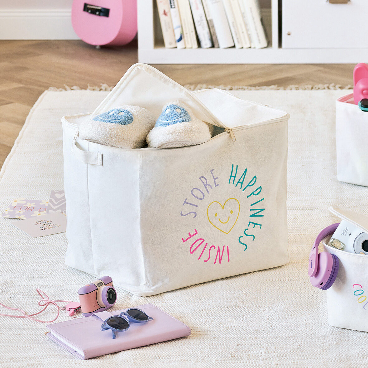 zeller-present-home-living-aufbewahrungsbox-happiness-creme-box image 4