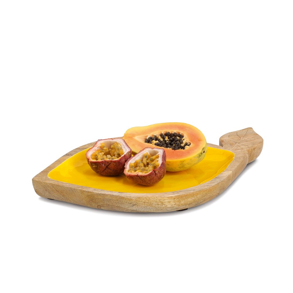 zeller-present-lemon-servierschale-mangoholz-gelb-fsc image 4
