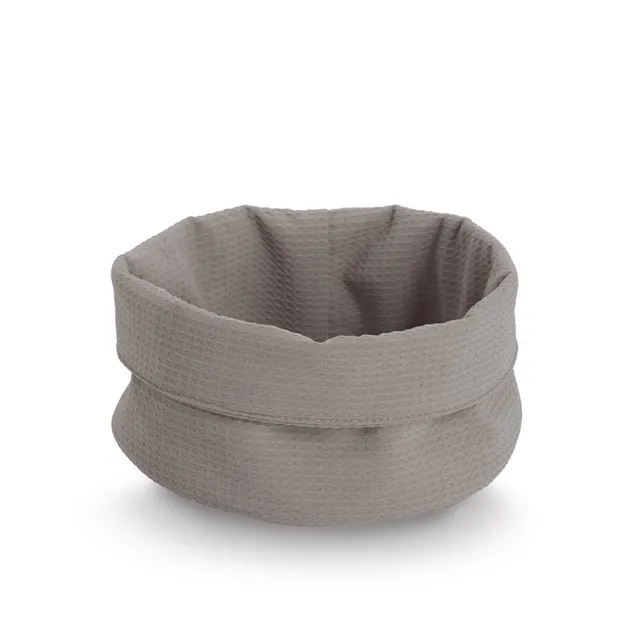 zeller-present-aufbewahrungskorb-waffelpiqu-taupe-polyester image 1