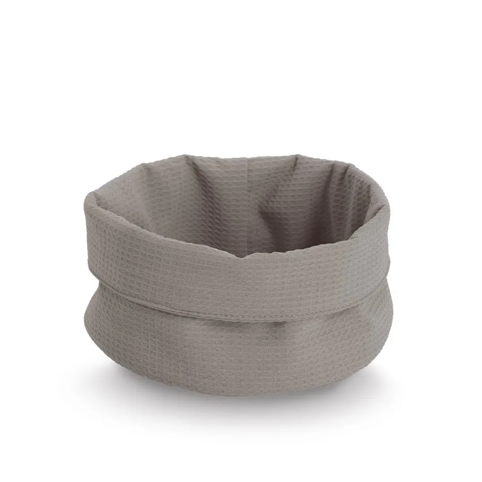 zeller-present-aufbewahrungskorb-waffelpiqu-taupe-polyester image 1