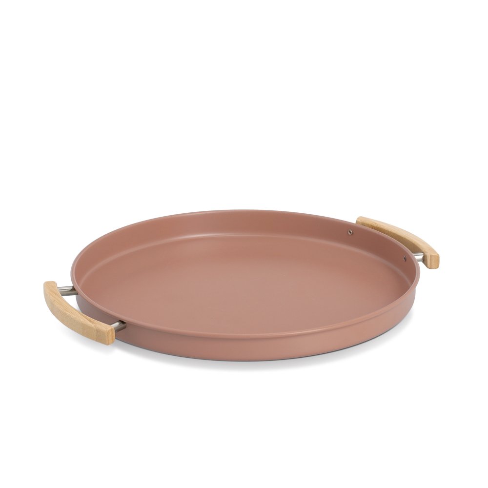 zeller-present-table-serviertablett-metall-gummibaum-mocca image 1