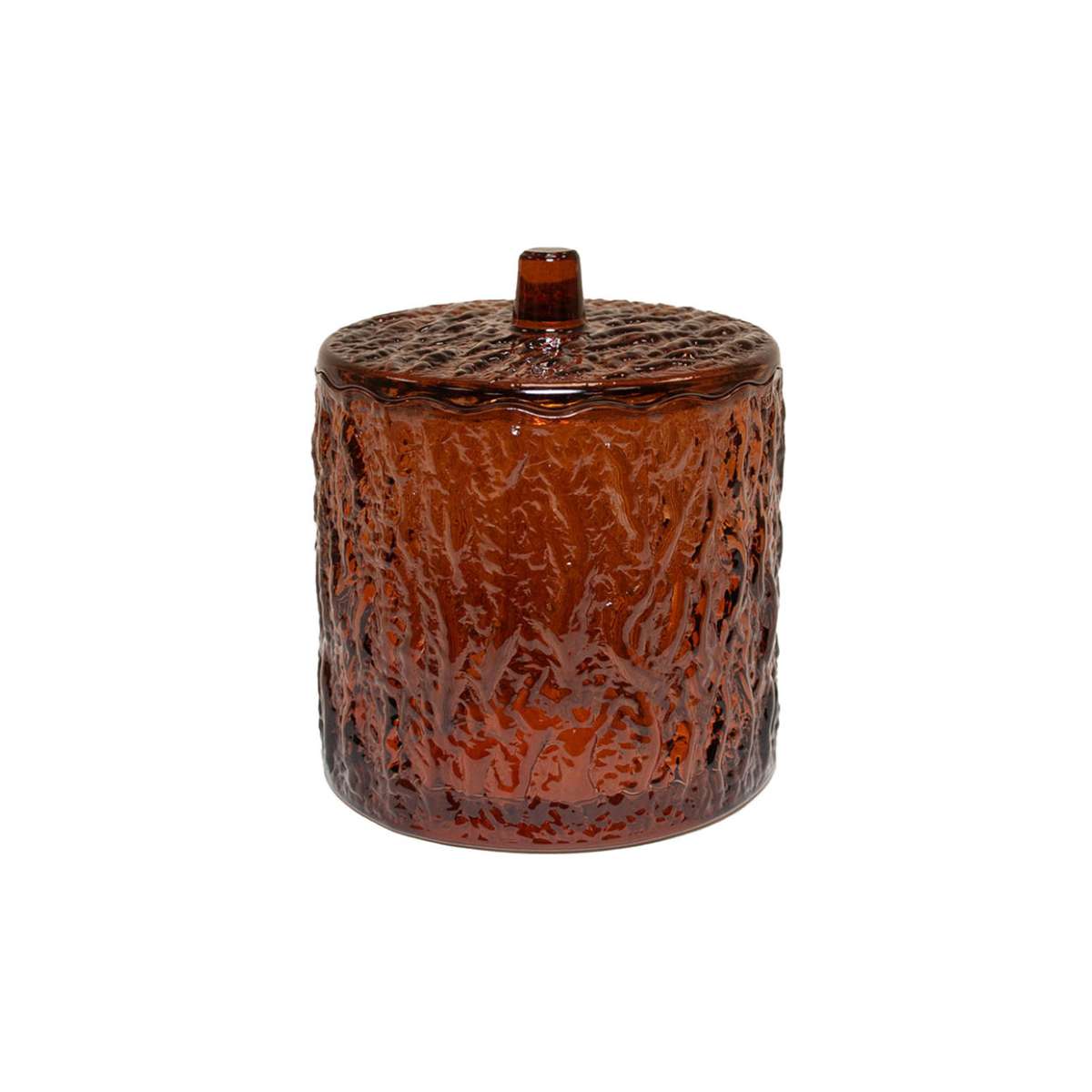 andrea-house-glasdose-braun-vintage-glas-beh-lter-deckel image 1