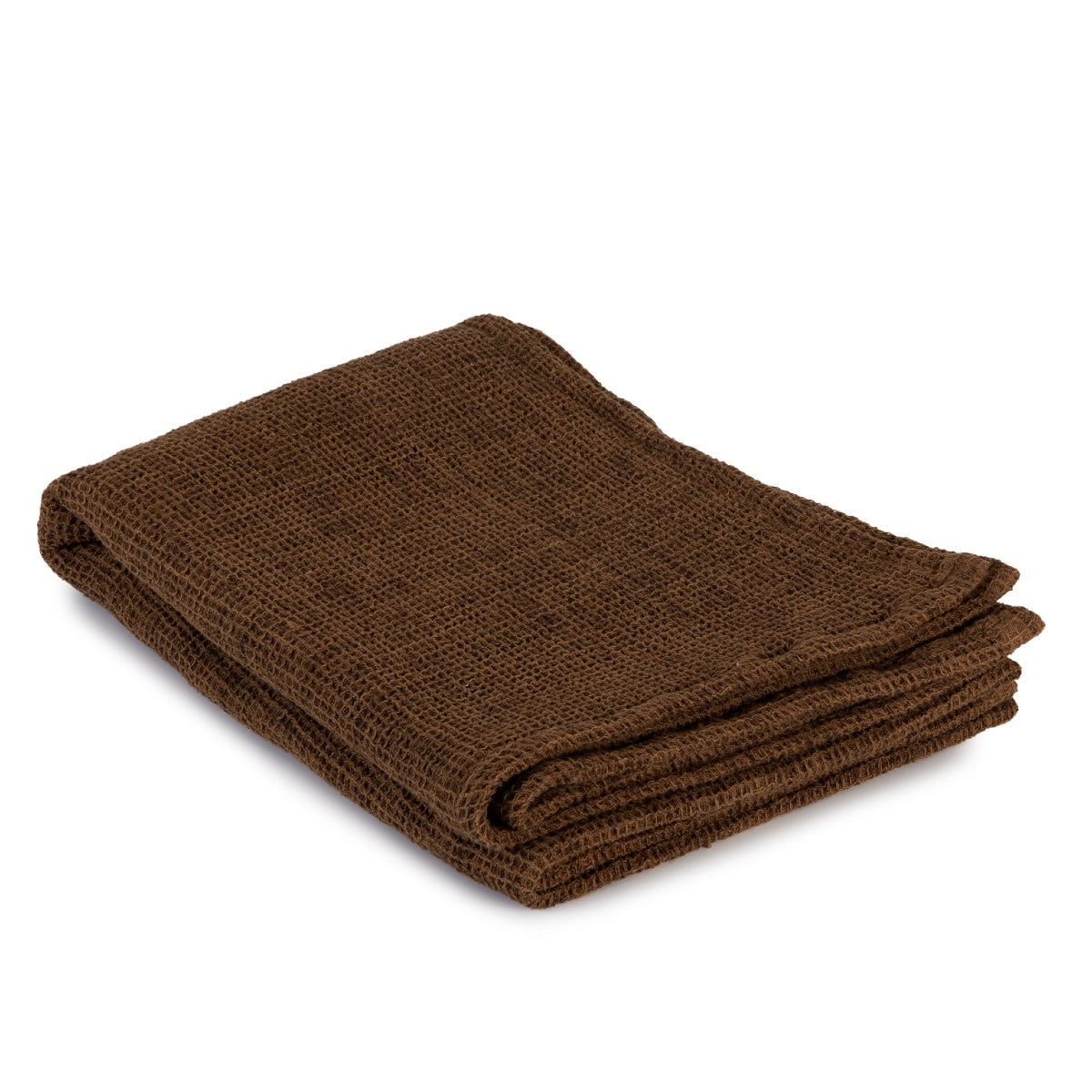 andrea-house-textil-waffle-decke-baumwolldecke-braun-130x170 image 2
