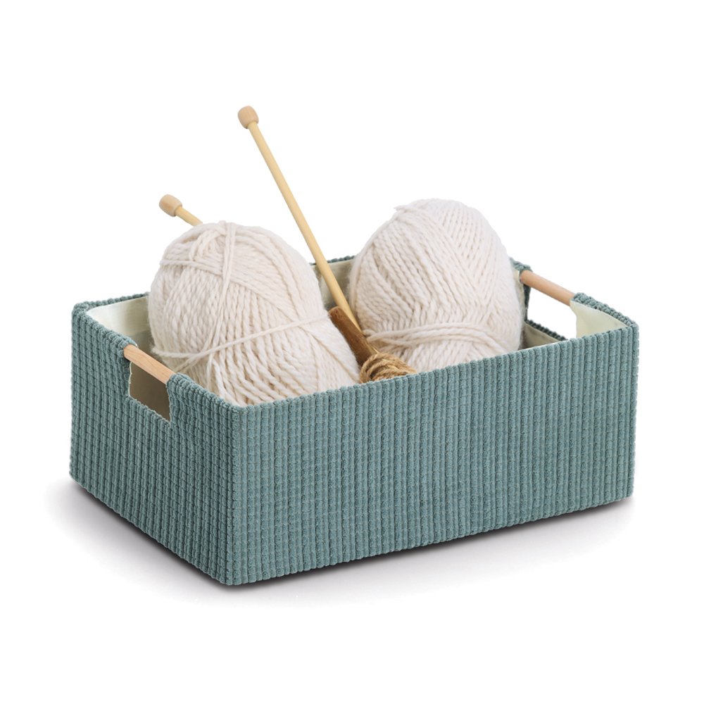 zeller-present-home-living-aufbewahrungskorb-baumwolle-holzgriffe image 2