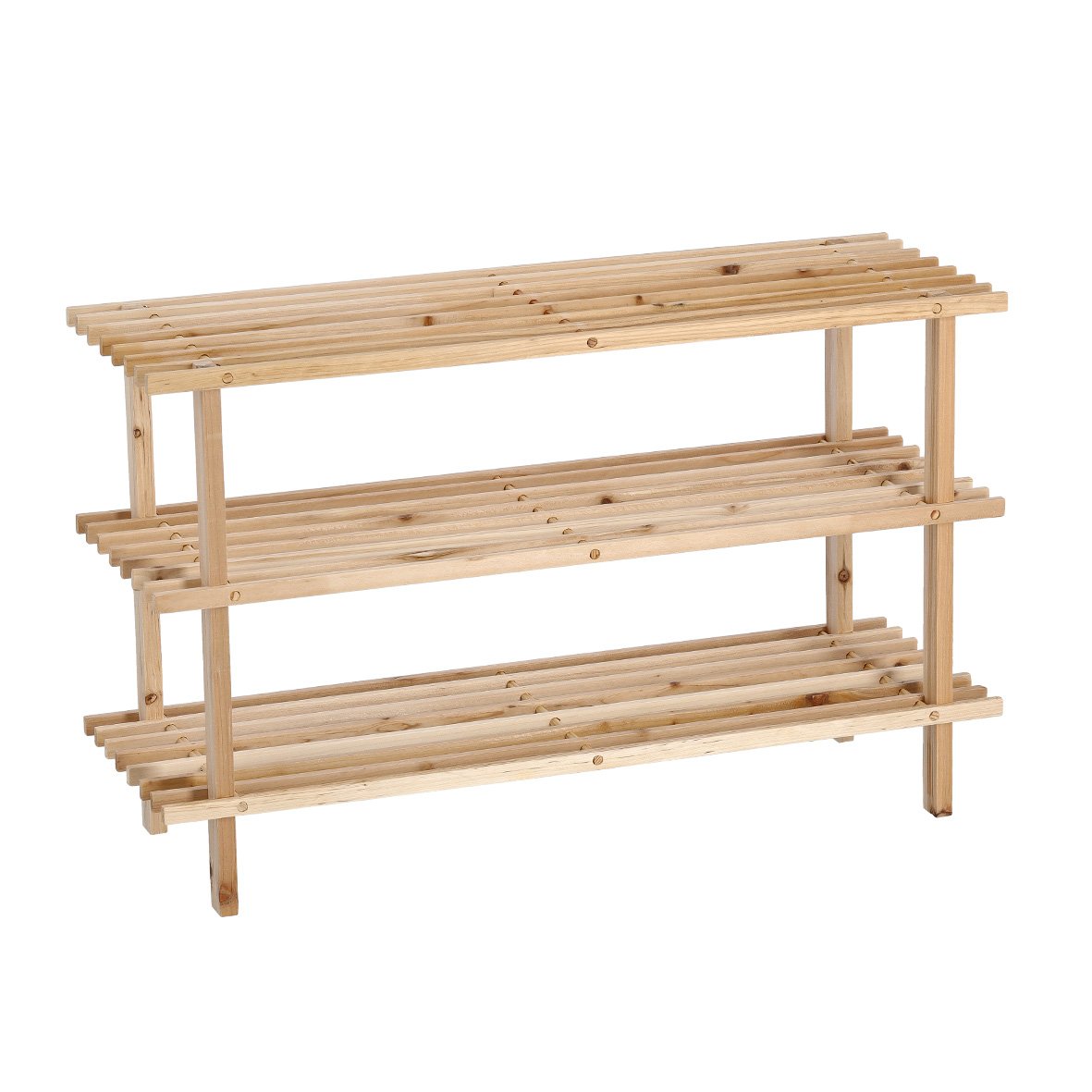 zeller-present-home-living-schuhregal-3-ablagen-kiefer-9-paar image 1