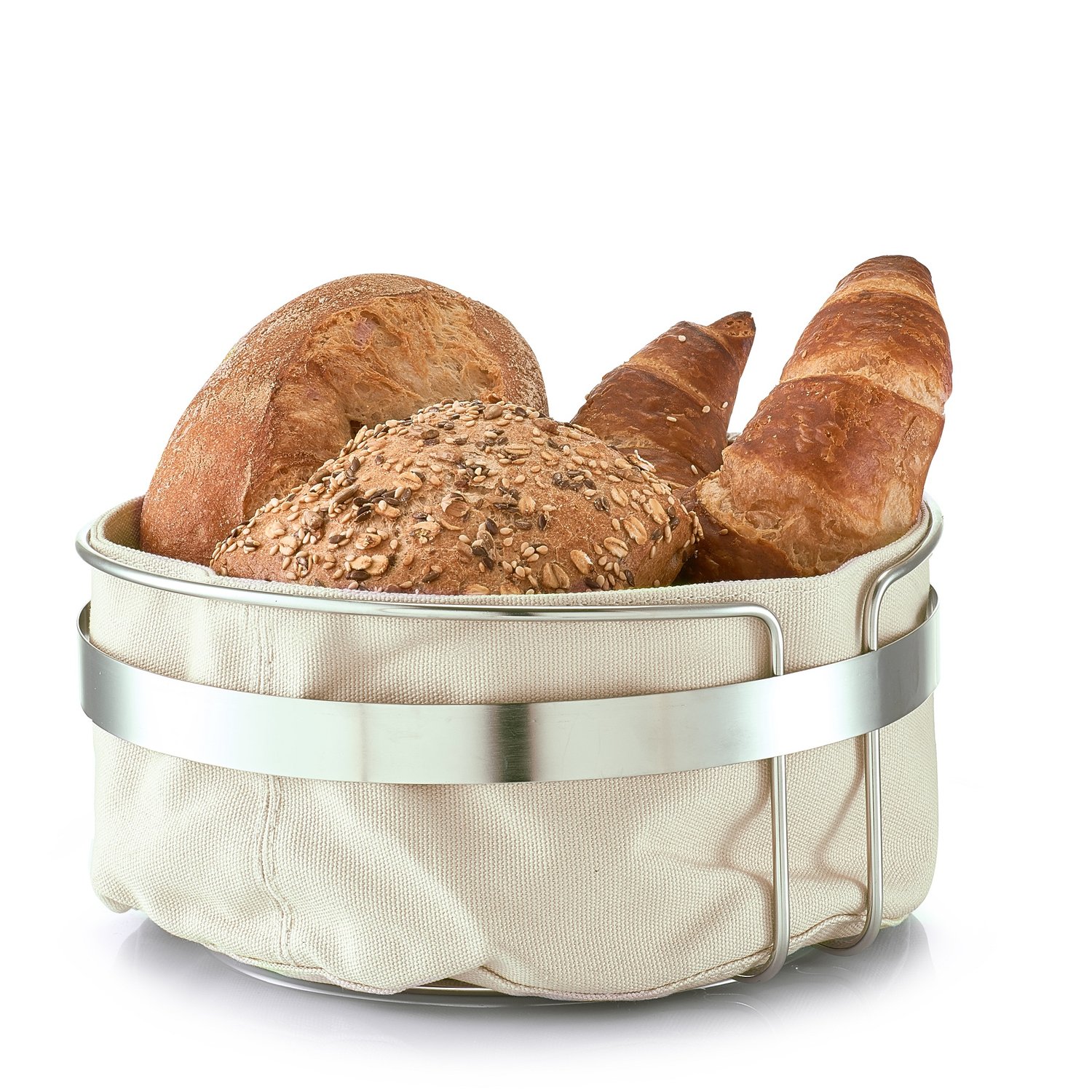 zeller-k-che-brotkorb-mit-beutel-metall-creme image 2