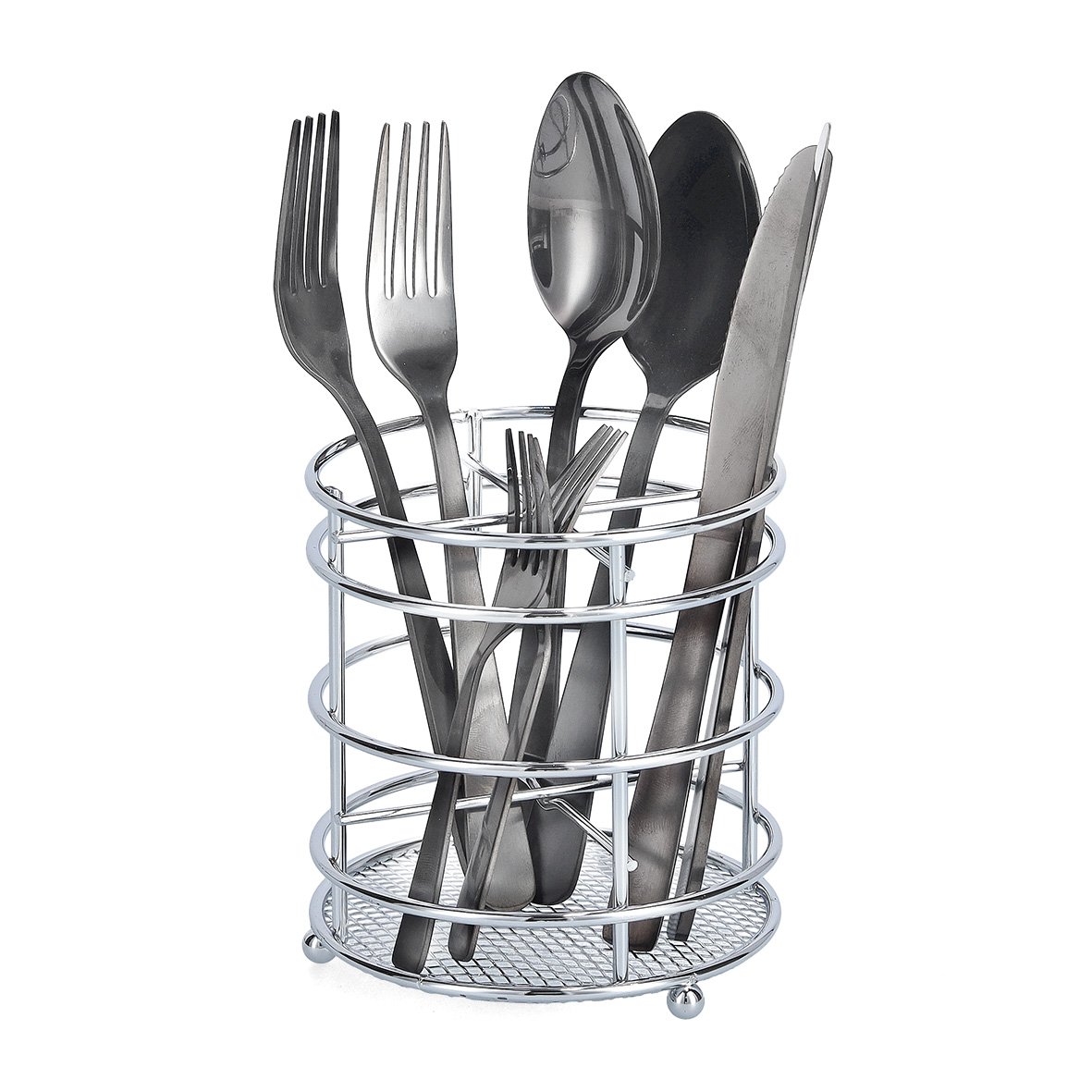 zeller-present-home-living-utensilienhalter-metall-verchromt-4-f-cher image 2