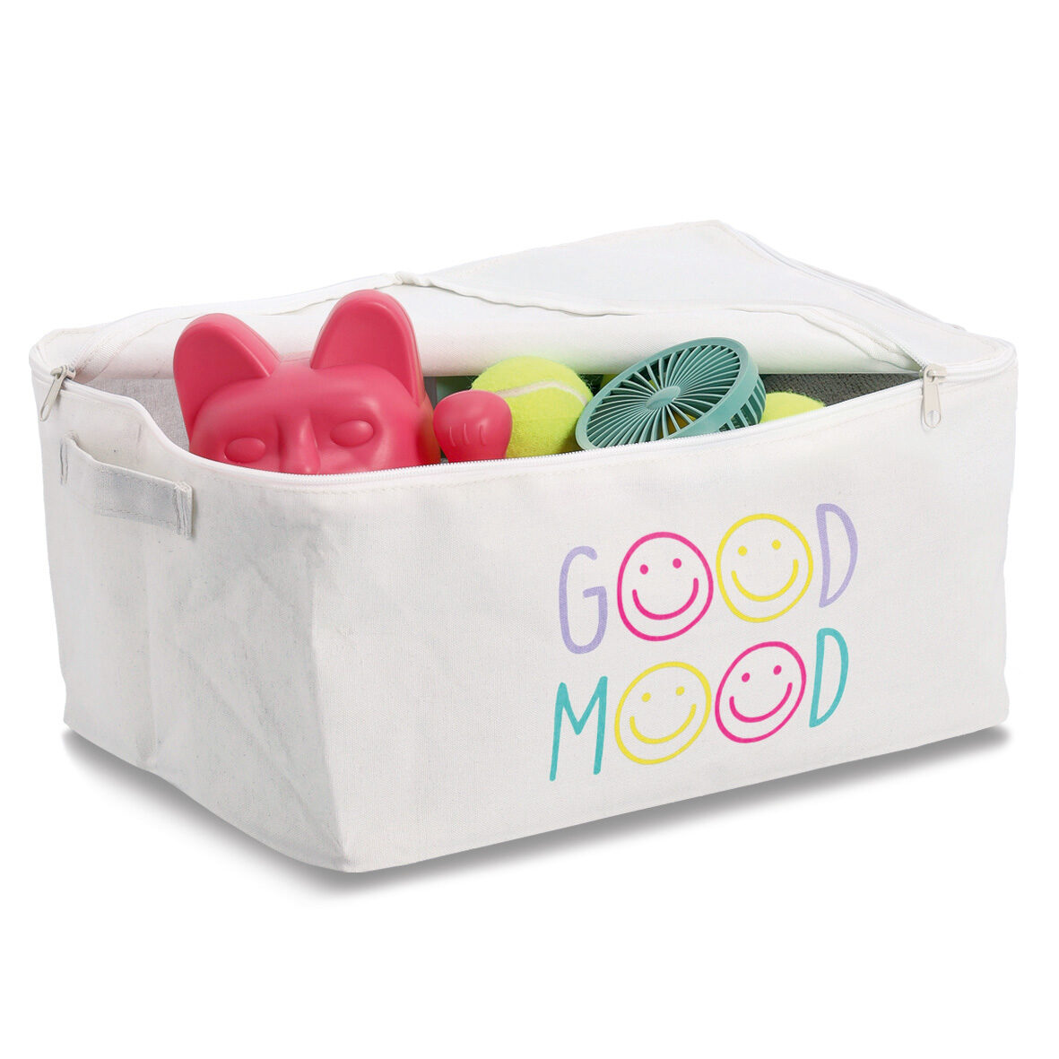 zeller-present-good-mood-aufbewahrungsbox-mit-reissverschluss-creme image 3
