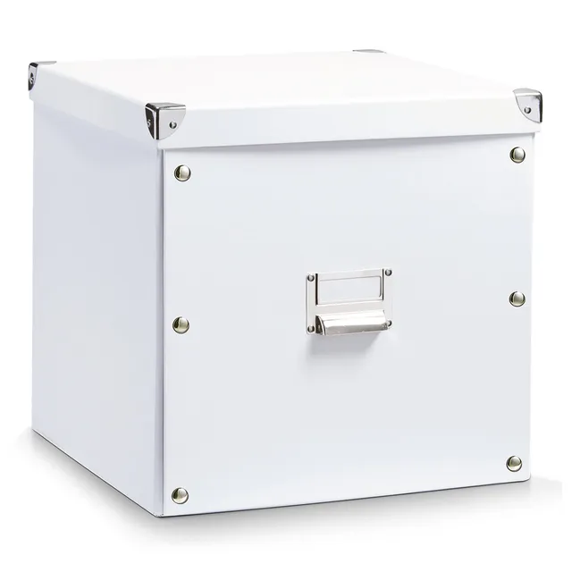 zeller-present-aufbewahrungsbox-pappe-wei-mit-deckel image 1