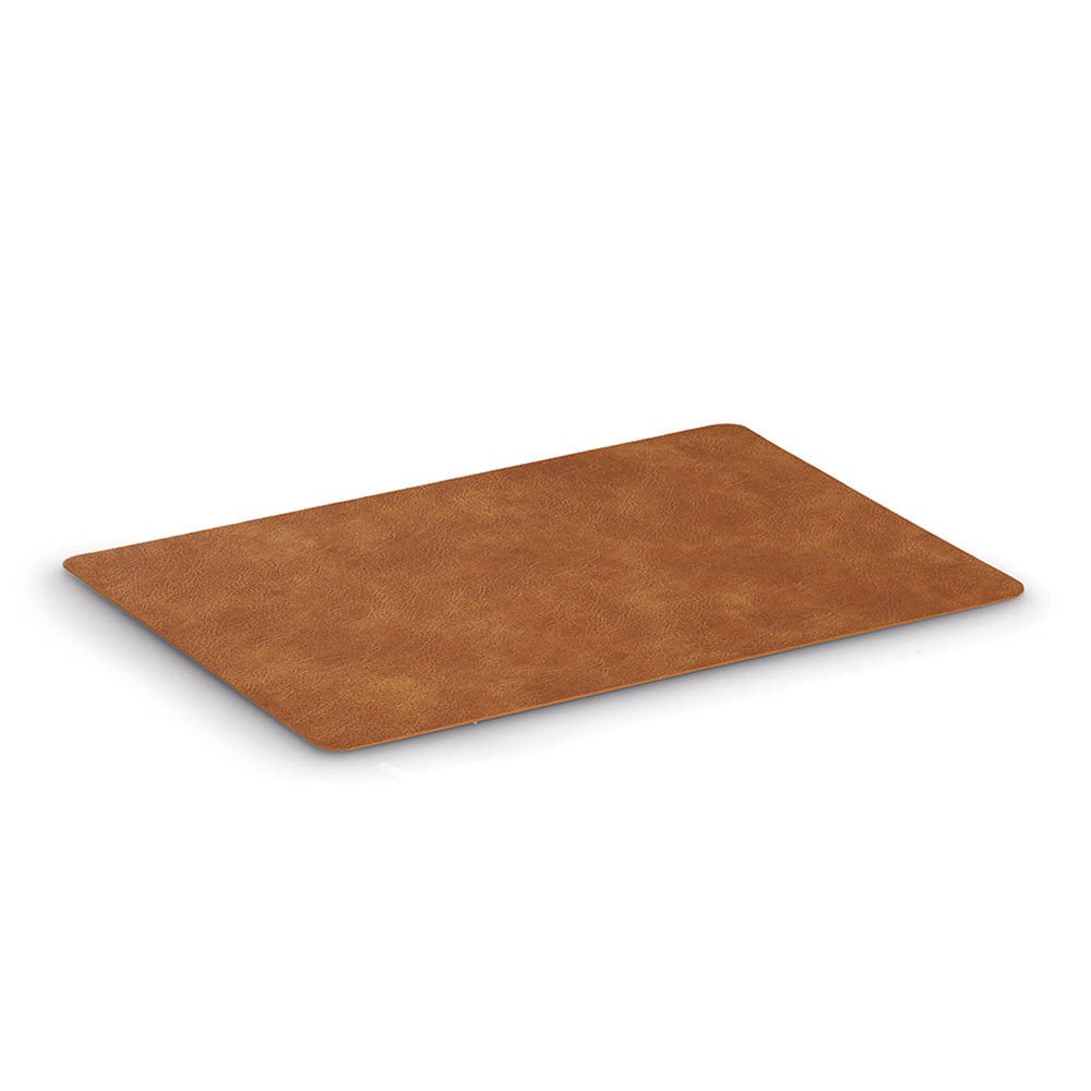 zeller-present-table-platzset-kunstleder-cognac-vintage-optik image 2