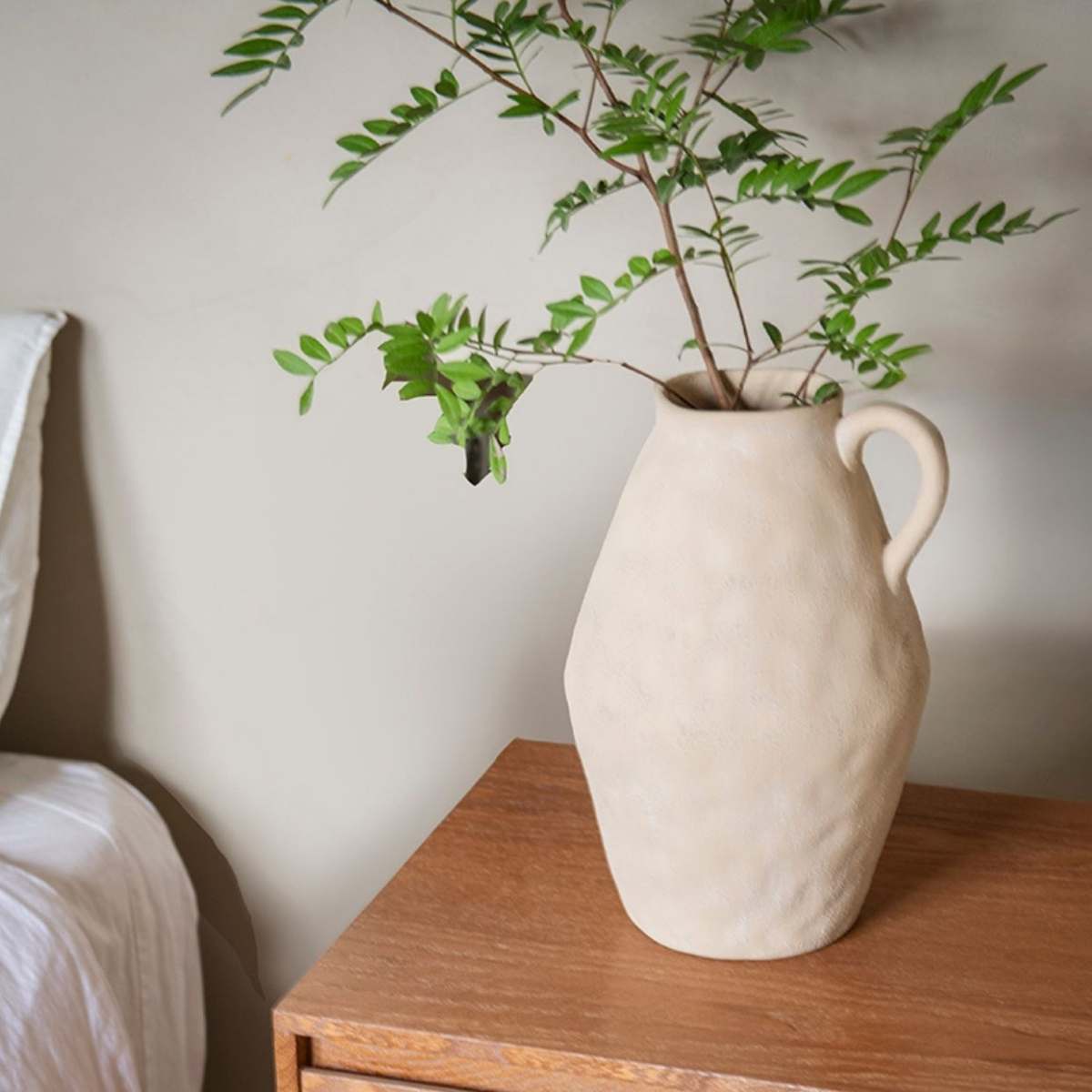 andrea-house-masaka-vase-steingut-beige-25-cm image 1