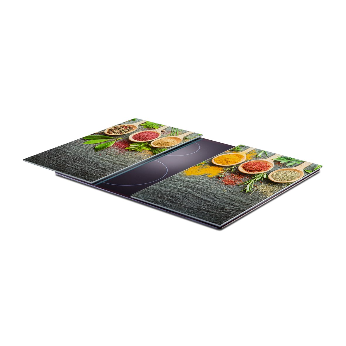zeller-present-k-che-herdabdeckplatte-spices-2-teilig-glas image 2