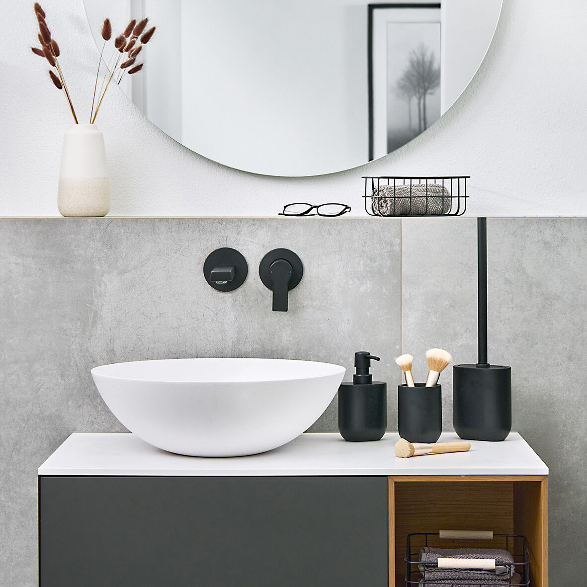 zeller-present-bad-wc-b-rste-polyresin-edelstahl-schwarz-matt image 6
