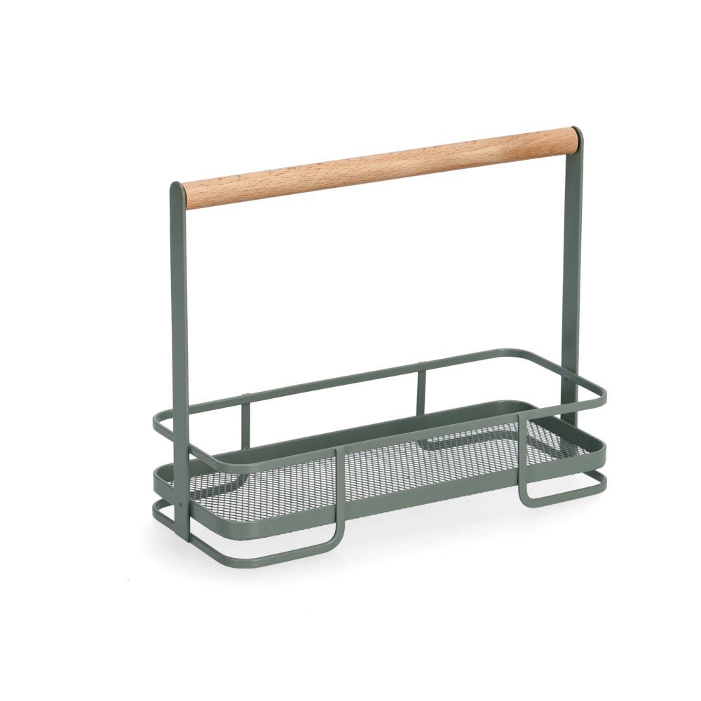zeller-present-tragekorb-metall-buche-salbei image 1