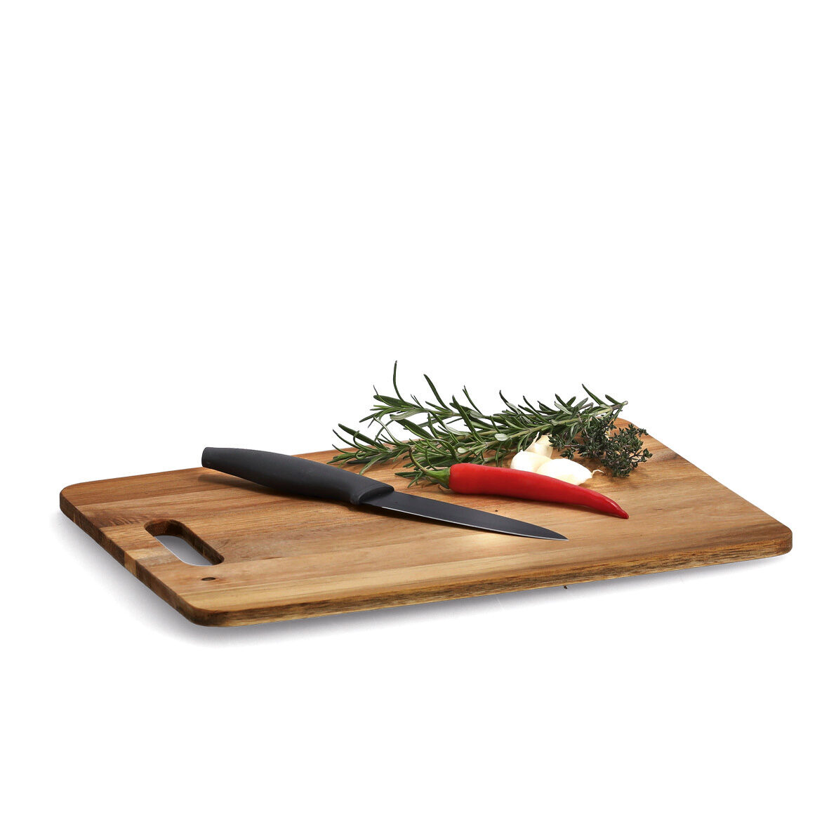 zeller-present-k-che-schneidebrett-akazie-holz-mit-griff image 4