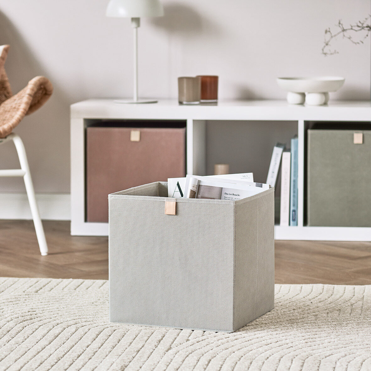 zeller-present-home-living-aufbewahrungsbox-vlies-grau-faltbar image 5