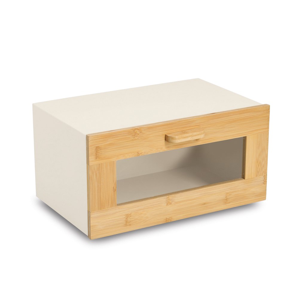 zeller-present-k-che-brotkasten-metall-bambus-beige-mit-klappe image 1