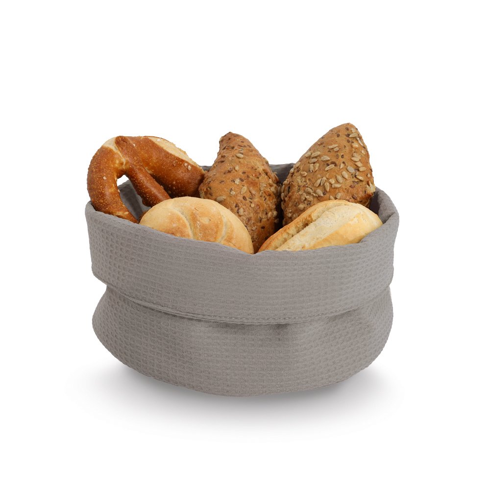 zeller-present-aufbewahrungskorb-waffelpiqu-taupe-polyester image 3