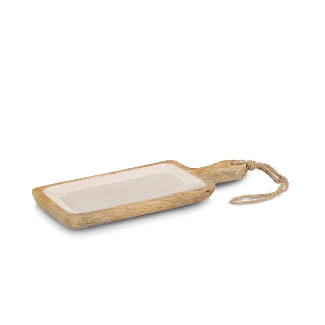zeller-present-k-che-servierbrett-mangoholz-beige-mit-kordel image 1