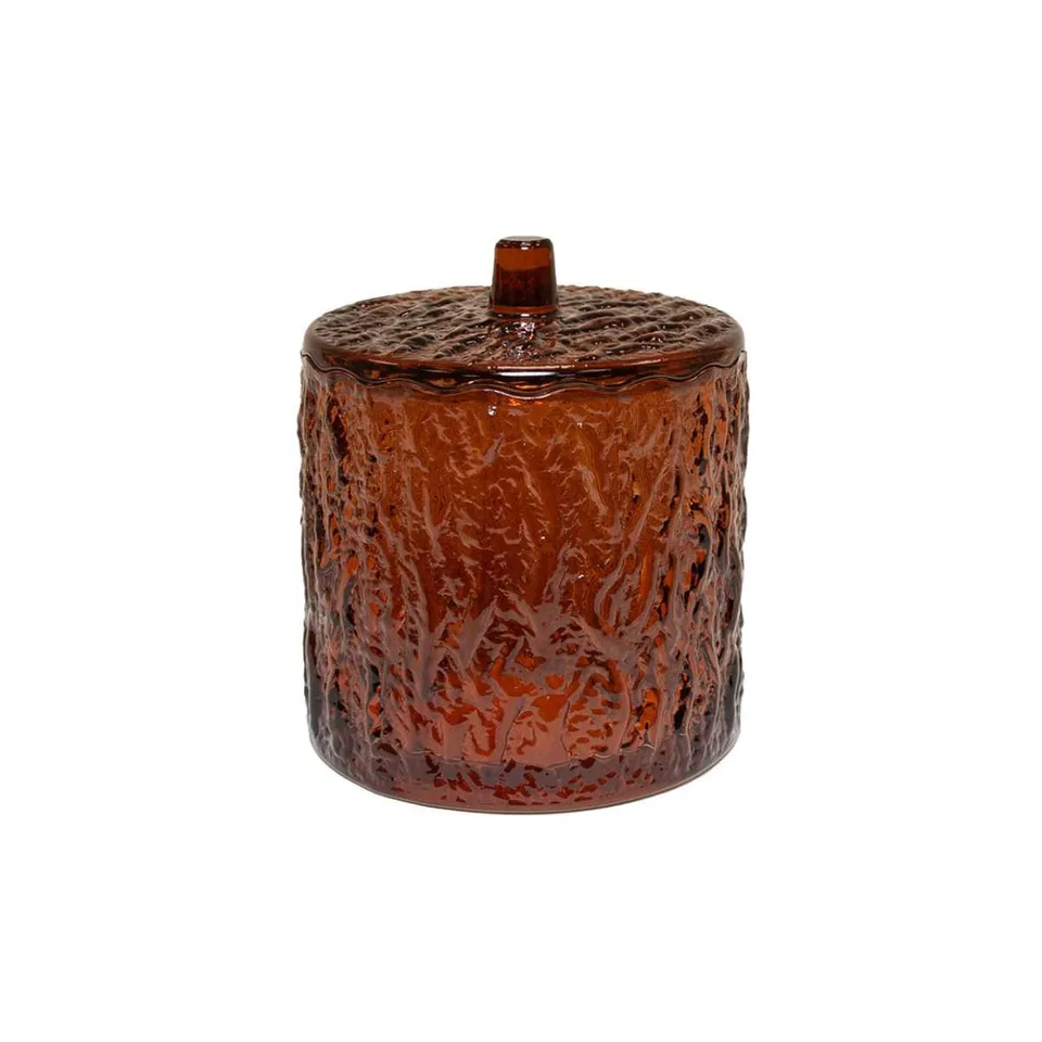 andrea-house-glasdose-braun-vintage-glas-beh-lter-deckel image 1