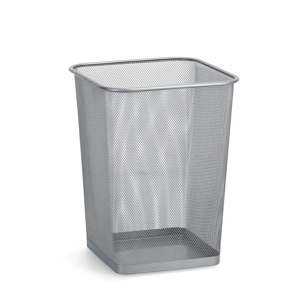 zeller-present-office-papierkorb-eckig-mesh-drahtmetall-schwarz image 1