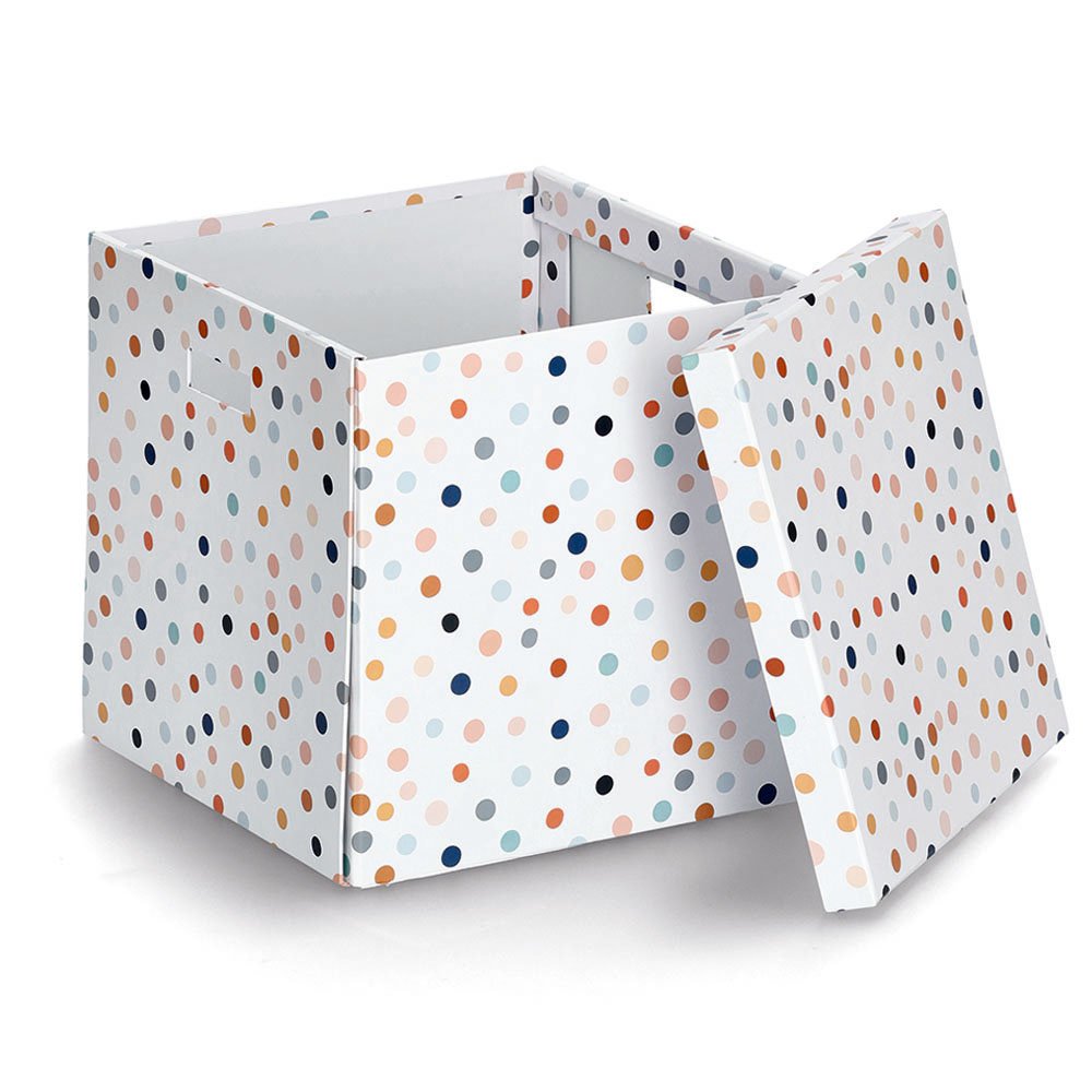 zeller-present-home-living-aufbewahrungsbox-dots-karton-mit-deckel image 2