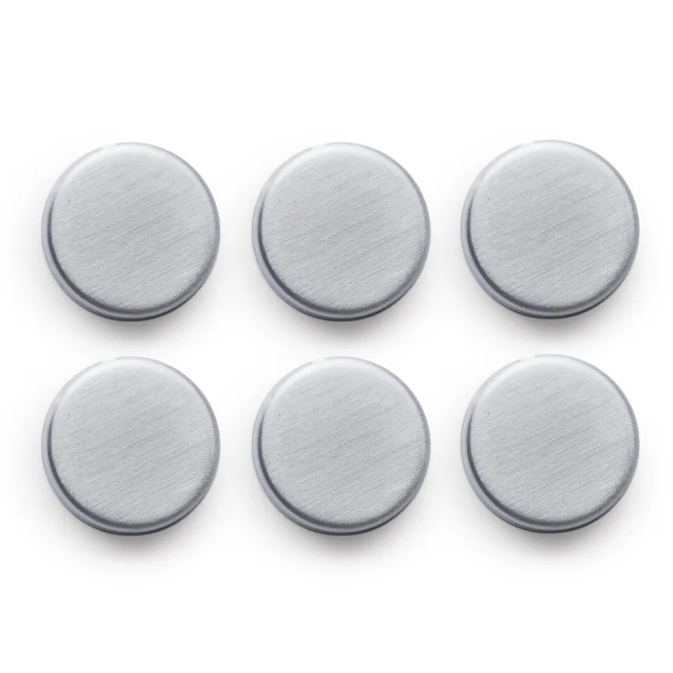 zeller-present-office-magnet-set-6-tlg-edelstahl image 1