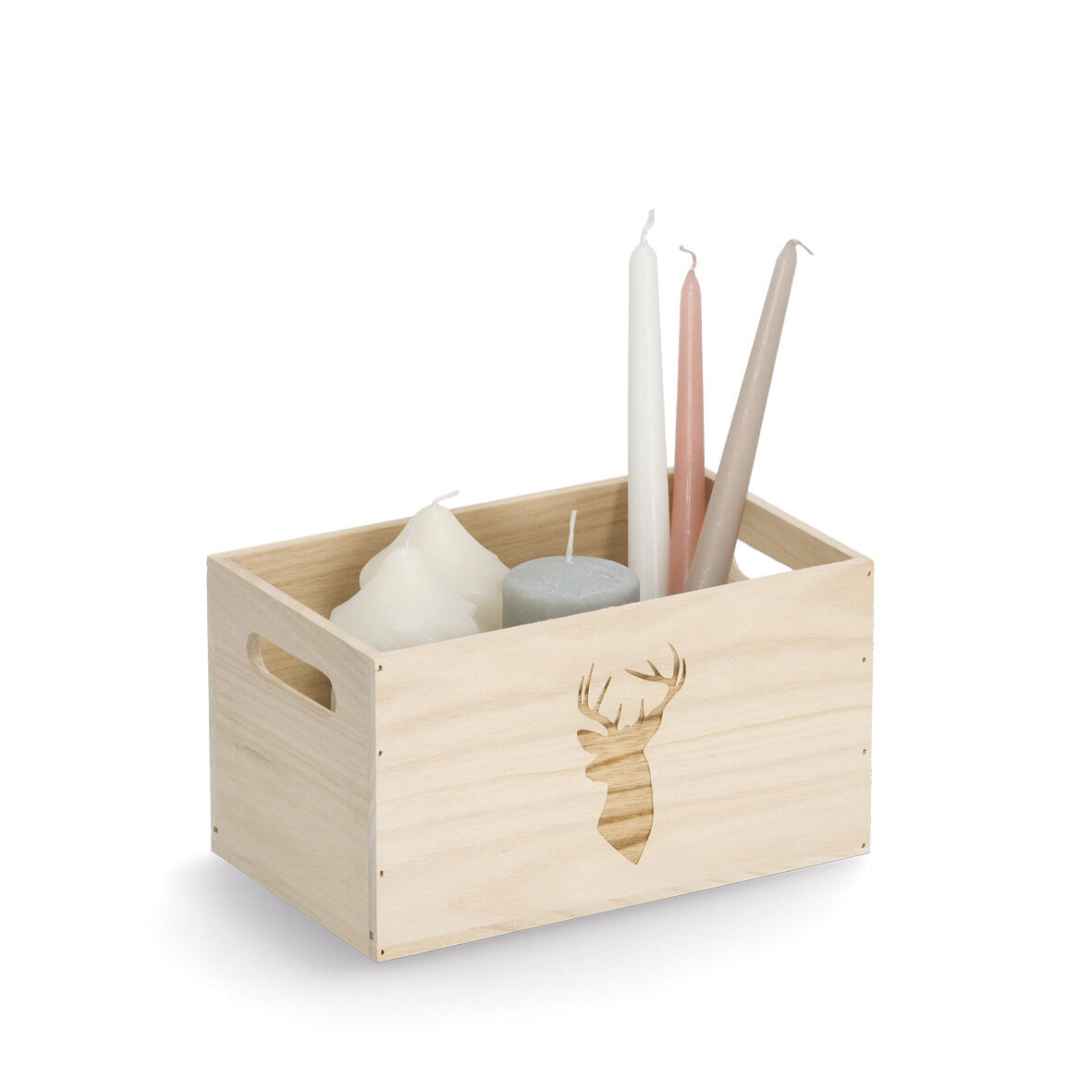 zeller-present-aufbewahrungskiste-hirsch-holz-mit-griffen image 2