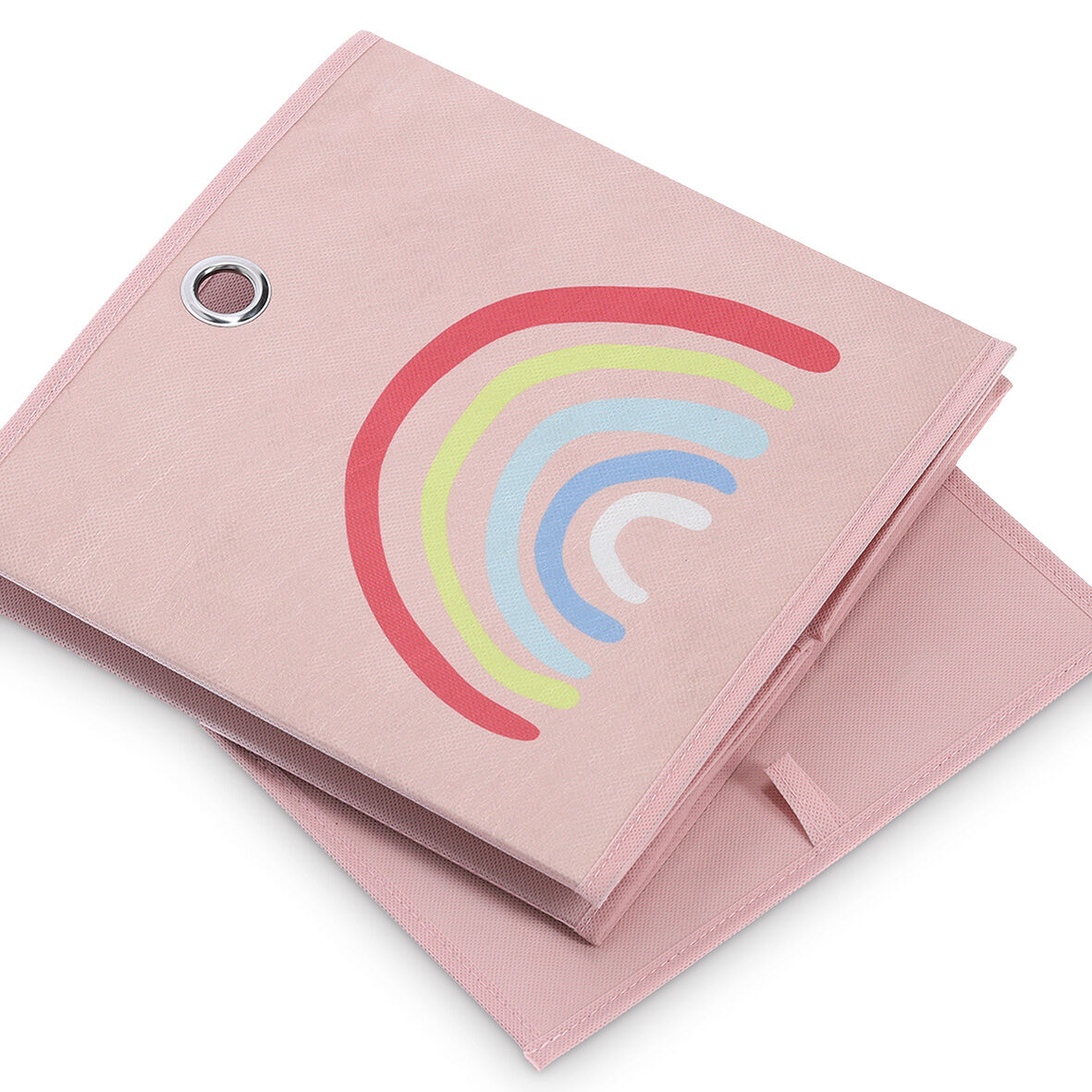 zeller-present-kids-aufbewahrungsbox-rosy-rainbow-vlies-ros image 3