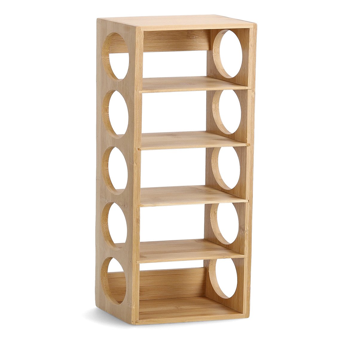 zeller-present-home-weinregal-bambus-5-flaschen-stapelbar image 3