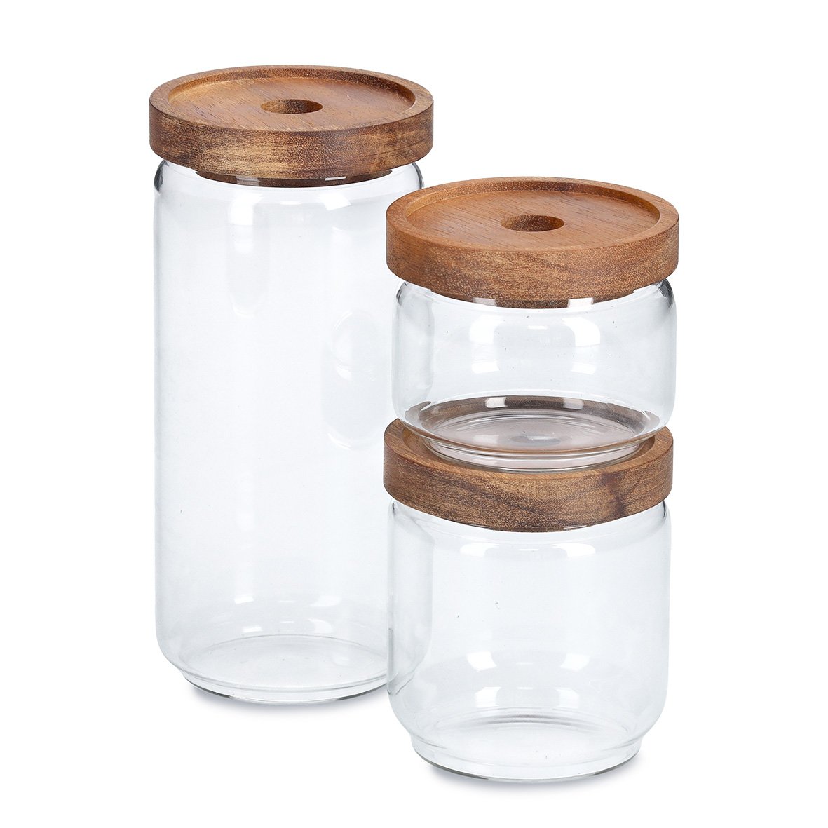 zeller-present-k-che-vorratsglas-akaziendeckel-435-ml-borosilikat image 2