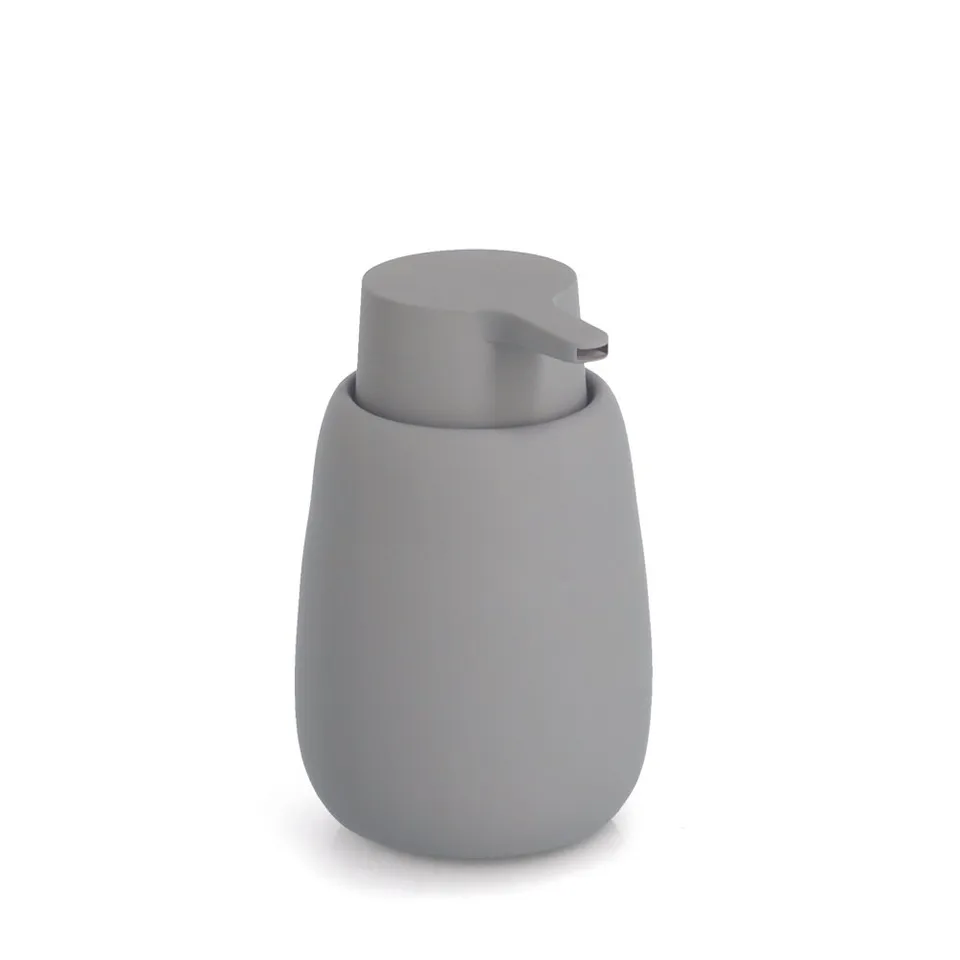 zeller-present-seifenspender-keramik-grau-lotionspender image 1