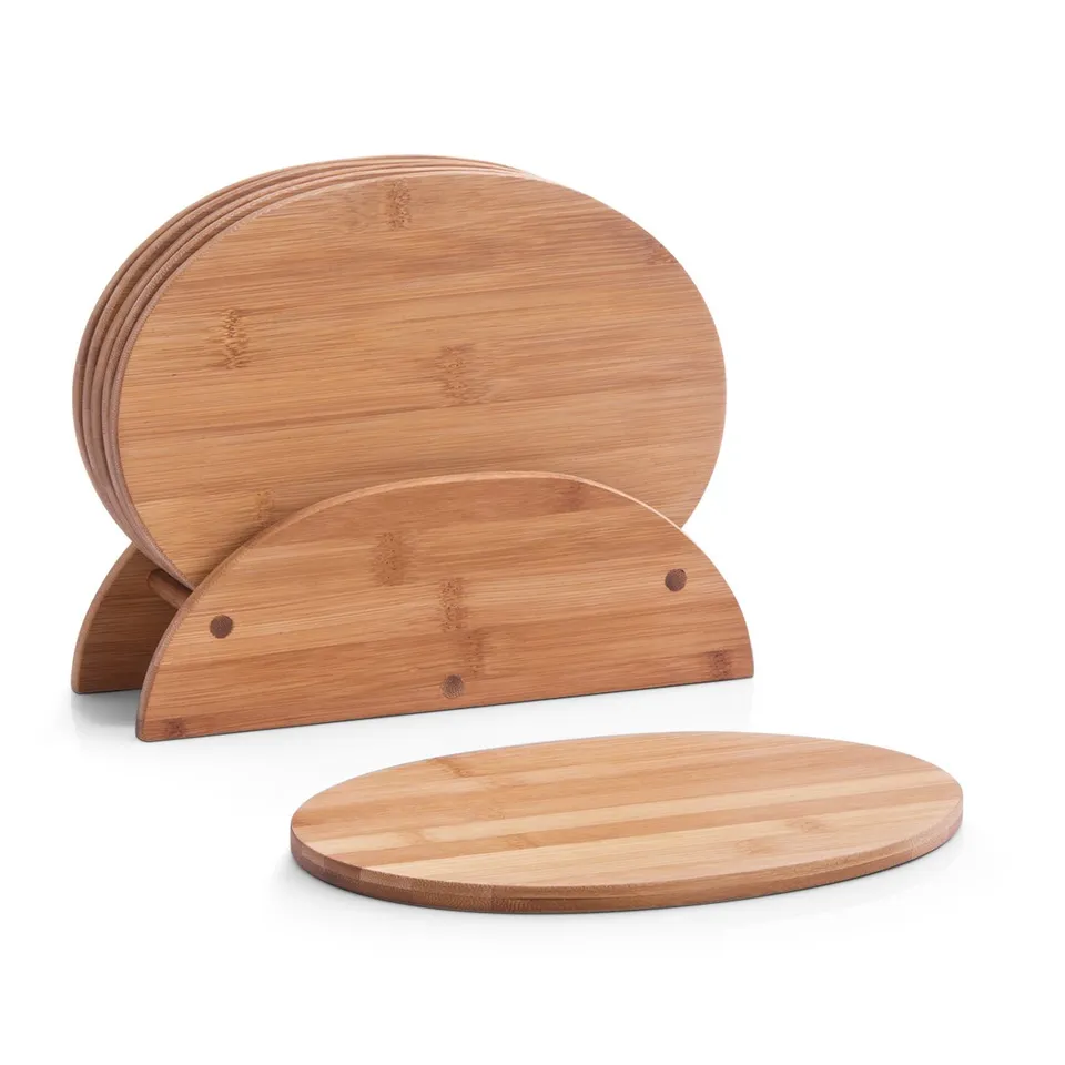 zeller-present-k-che-brettchenst-nder-set-7-tlg-bambus-oval image 1